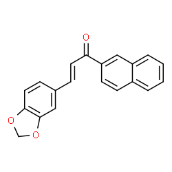 ChemSpider 2D Image | (2E)-3-(1,3-Benzodioxol-5-yl)-1-(2-naphthyl)-2-propen-1-one | C20H14O3