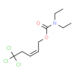 ChemSpider 2D Image | (2Z)-5,5,5-Trichloro-2-penten-1-yl diethylcarbamate | C10H16Cl3NO2