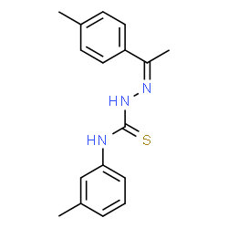 ChemSpider 2D Image | (2Z)-N-(3-Methylphenyl)-2-[1-(4-methylphenyl)ethylidene]hydrazinecarbothioamide | C17H19N3S