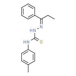 ChemSpider 2D Image | (2Z)-N-(4-Methylphenyl)-2-(1-phenylpropylidene)hydrazinecarbothioamide | C17H19N3S