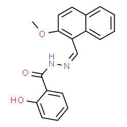 ChemSpider 2D Image | 2-Hydroxy-N'-[(Z)-(2-methoxy-1-naphthyl)methylene]benzohydrazide | C19H16N2O3