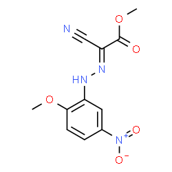 ChemSpider 2D Image | Methyl (2E)-cyano[(2-methoxy-5-nitrophenyl)hydrazono]acetate | C11H10N4O5
