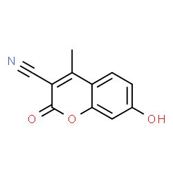 ChemSpider 2D Image | 3-CYANO-7-HYDROXY-4-METHYLCOUMARIN | C11H7NO3