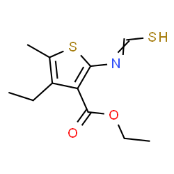 ChemSpider 2D Image | Ethyl 4-ethyl-5-methyl-2-[(sulfanylmethylene)amino]-3-thiophenecarboxylate | C11H15NO2S2
