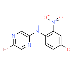 ChemSpider 2D Image | 5-Bromo-N-(4-methoxy-2-nitrophenyl)-2-pyrazinamine | C11H9BrN4O3