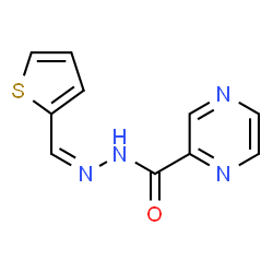ChemSpider 2D Image | N'-[(Z)-2-Thienylmethylene]-2-pyrazinecarbohydrazide | C10H8N4OS