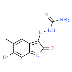 ChemSpider 2D Image | 2-(6-Bromo-5-methyl-2-oxo-2H-indol-3-yl)hydrazinecarbothioamide | C10H9BrN4OS