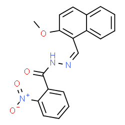 ChemSpider 2D Image | N'-[(Z)-(2-Methoxy-1-naphthyl)methylene]-2-nitrobenzohydrazide | C19H15N3O4