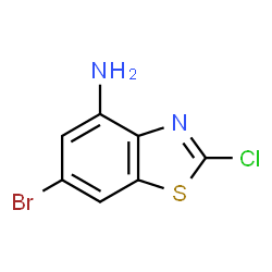 ChemSpider 2D Image | 6-Bromo-2-chloro-1,3-benzothiazol-4-amine | C7H4BrClN2S