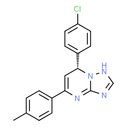 ChemSpider 2D Image | (7R)-7-(4-Chlorophenyl)-5-(4-methylphenyl)-1,7-dihydro[1,2,4]triazolo[1,5-a]pyrimidine | C18H15ClN4