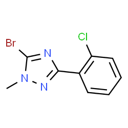 ChemSpider 2D Image | 5-Bromo-3-(2-chlorophenyl)-1-methyl-1H-1,2,4-triazole | C9H7BrClN3