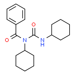 ChemSpider 2D Image | N-Cyclohexyl-N-(cyclohexylcarbamoyl)benzamide | C20H28N2O2