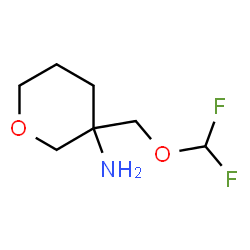ChemSpider 2D Image | 3-[(Difluoromethoxy)methyl]tetrahydro-2H-pyran-3-amine | C7H13F2NO2