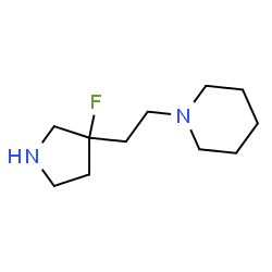 ChemSpider 2D Image | 1-[2-(3-Fluoro-3-pyrrolidinyl)ethyl]piperidine | C11H21FN2