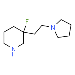 ChemSpider 2D Image | 3-Fluoro-3-[2-(1-pyrrolidinyl)ethyl]piperidine | C11H21FN2