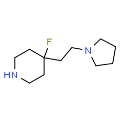 ChemSpider 2D Image | 4-Fluoro-4-[2-(1-pyrrolidinyl)ethyl]piperidine | C11H21FN2