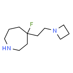 ChemSpider 2D Image | 4-[2-(1-Azetidinyl)ethyl]-4-fluoroazepane | C11H21FN2