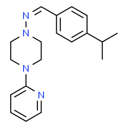 ChemSpider 2D Image | (Z)-1-(4-Isopropylphenyl)-N-[4-(2-pyridinyl)-1-piperazinyl]methanimine | C19H24N4