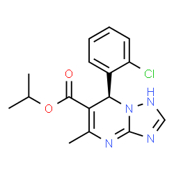 ChemSpider 2D Image | Isopropyl (7S)-7-(2-chlorophenyl)-5-methyl-1,7-dihydro[1,2,4]triazolo[1,5-a]pyrimidine-6-carboxylate | C16H17ClN4O2
