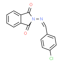 ChemSpider 2D Image | 2-[(Z)-(4-Chlorobenzylidene)amino]-1H-isoindole-1,3(2H)-dione | C15H9ClN2O2
