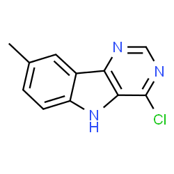 ChemSpider 2D Image | 4-Chloro-8-methyl-5H-pyrimido[5,4-b]indole | C11H8ClN3