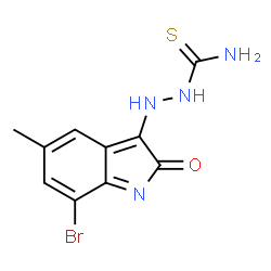 ChemSpider 2D Image | 2-(7-Bromo-5-methyl-2-oxo-2H-indol-3-yl)hydrazinecarbothioamide | C10H9BrN4OS