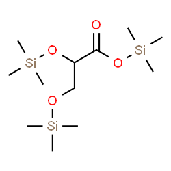 ChemSpider 2D Image | Trimethylsilyl 2,3-bis[(trimethylsilyl)oxy]propanoate | C12H30O4Si3
