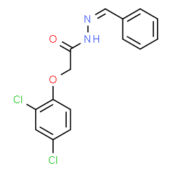 ChemSpider 2D Image | 2-(2,4-Dichlorophenoxy)-N'-[(Z)-phenylmethylene]acetohydrazide | C15H12Cl2N2O2