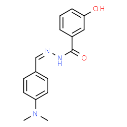 ChemSpider 2D Image | N'-{(Z)-[4-(Dimethylamino)phenyl]methylene}-3-hydroxybenzohydrazide | C16H17N3O2