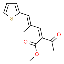 ChemSpider 2D Image | Methyl (2Z,4E)-2-acetyl-4-methyl-5-(2-thienyl)-2,4-pentadienoate | C13H14O3S