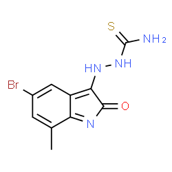 ChemSpider 2D Image | 2-(5-Bromo-7-methyl-2-oxo-2H-indol-3-yl)hydrazinecarbothioamide | C10H9BrN4OS
