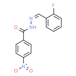 ChemSpider 2D Image | N'-[(Z)-(2-Fluorophenyl)methylene]-4-nitrobenzohydrazide | C14H10FN3O3