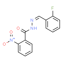 ChemSpider 2D Image | N'-[(Z)-(2-Fluorophenyl)methylene]-2-nitrobenzohydrazide | C14H10FN3O3