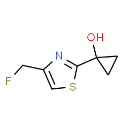 ChemSpider 2D Image | 1-[4-(Fluoromethyl)-1,3-thiazol-2-yl]cyclopropanol | C7H8FNOS