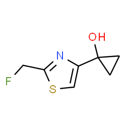 ChemSpider 2D Image | 1-[2-(Fluoromethyl)-1,3-thiazol-4-yl]cyclopropanol | C7H8FNOS