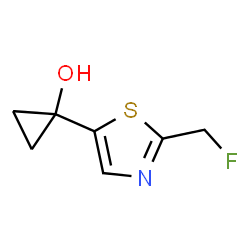 ChemSpider 2D Image | 1-[2-(Fluoromethyl)-1,3-thiazol-5-yl]cyclopropanol | C7H8FNOS