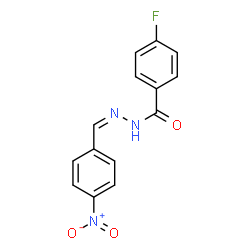 ChemSpider 2D Image | 4-Fluoro-N'-[(Z)-(4-nitrophenyl)methylene]benzohydrazide | C14H10FN3O3