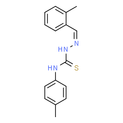 ChemSpider 2D Image | (2Z)-2-(2-Methylbenzylidene)-N-(4-methylphenyl)hydrazinecarbothioamide | C16H17N3S