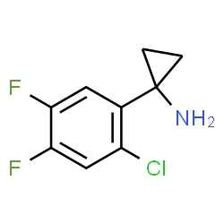 ChemSpider 2D Image | 1-(2-Chloro-4,5-difluorophenyl)cyclopropanamine | C9H8ClF2N