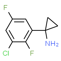 ChemSpider 2D Image | 1-(3-Chloro-2,5-difluorophenyl)cyclopropanamine | C9H8ClF2N
