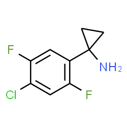 ChemSpider 2D Image | 1-(4-Chloro-2,5-difluorophenyl)cyclopropanamine | C9H8ClF2N