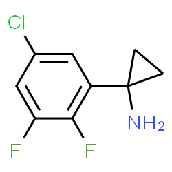 ChemSpider 2D Image | 1-(5-Chloro-2,3-difluorophenyl)cyclopropanamine | C9H8ClF2N