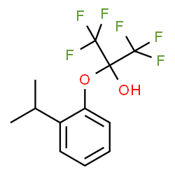 ChemSpider 2D Image | 1,1,1,3,3,3-Hexafluoro-2-(2-isopropylphenoxy)-2-propanol | C12H12F6O2