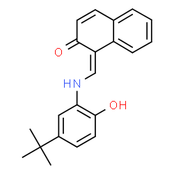 ChemSpider 2D Image | (1Z)-1-({[2-Hydroxy-5-(2-methyl-2-propanyl)phenyl]amino}methylene)-2(1H)-naphthalenone | C21H21NO2