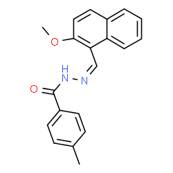 ChemSpider 2D Image | N'-[(Z)-(2-Methoxy-1-naphthyl)methylene]-4-methylbenzohydrazide | C20H18N2O2