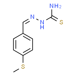 ChemSpider 2D Image | (2Z)-2-[4-(Methylsulfanyl)benzylidene]hydrazinecarbothioamide | C9H11N3S2