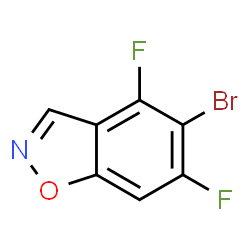 ChemSpider 2D Image | 5-Bromo-4,6-difluoro-1,2-benzoxazole | C7H2BrF2NO
