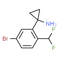 ChemSpider 2D Image | 1-[5-Bromo-2-(difluoromethyl)phenyl]cyclopropanamine | C10H10BrF2N