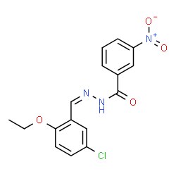 ChemSpider 2D Image | N'-[(Z)-(5-Chloro-2-ethoxyphenyl)methylene]-3-nitrobenzohydrazide | C16H14ClN3O4