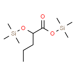 ChemSpider 2D Image | Trimethylsilyl 2-[(trimethylsilyl)oxy]pentanoate  | C11H26O3Si2